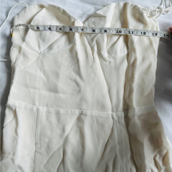 Reformation Juliette NEW Ivory Sweetheart Sleeveless Slit Midi Dress Size 6 - Picture 10 of 13